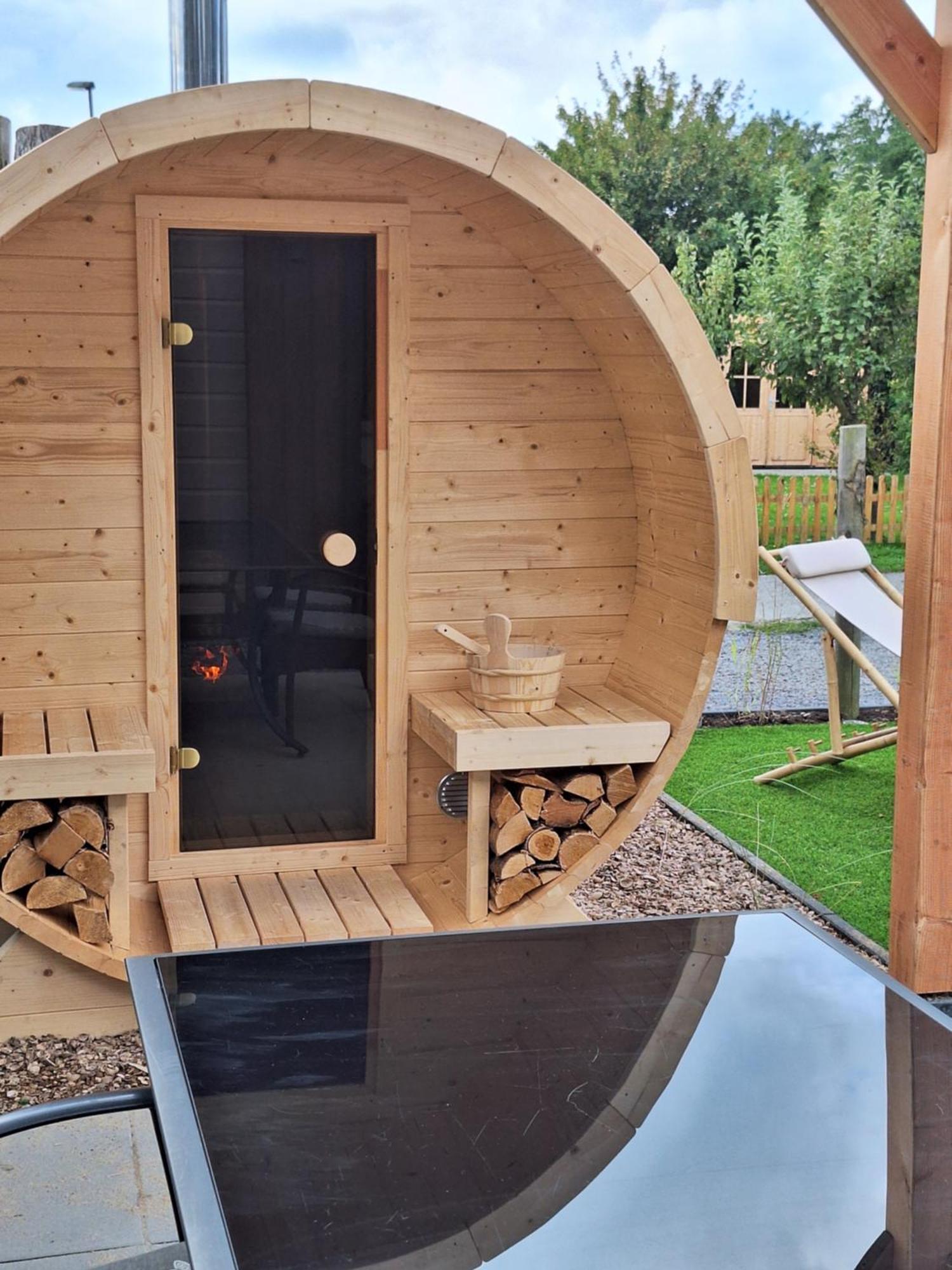 'Relax Lodge Sea' - Wellness Lodge In Zeeland - Private Sauna - Airco - Garden - Outdoor Swimming Pool - Free Wifi, Towels & Bed Linen Heinkenszand Екстер'єр фото