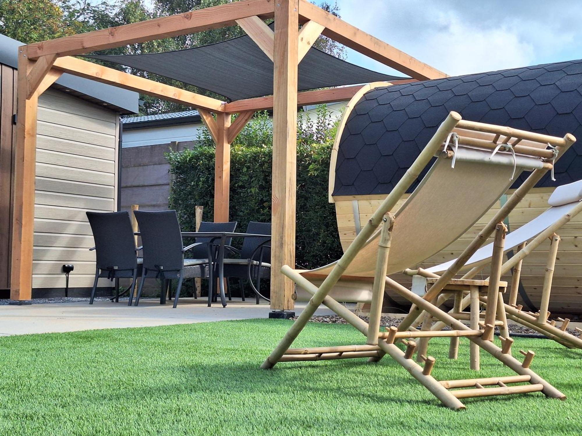 'Relax Lodge Sea' - Wellness Lodge In Zeeland - Private Sauna - Airco - Garden - Outdoor Swimming Pool - Free Wifi, Towels & Bed Linen Heinkenszand Екстер'єр фото